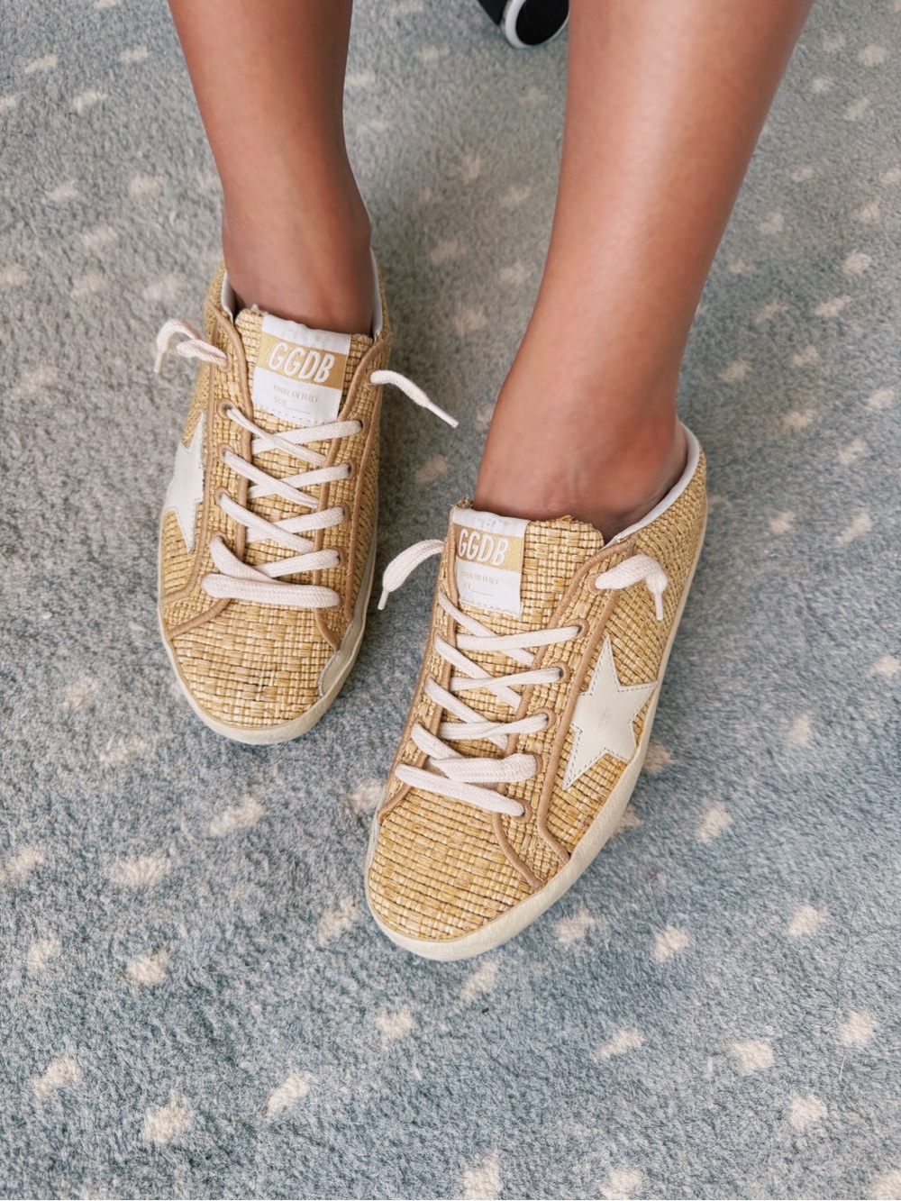 Golden Goose Rattan Sabot Superstars
